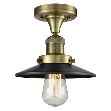 Innovations Lighting One Light Vintage Dimmable Led Semi-Flush Mount 517-1CH-AB-M6-LED